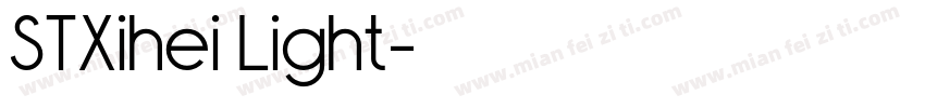 STXihei Light字体转换